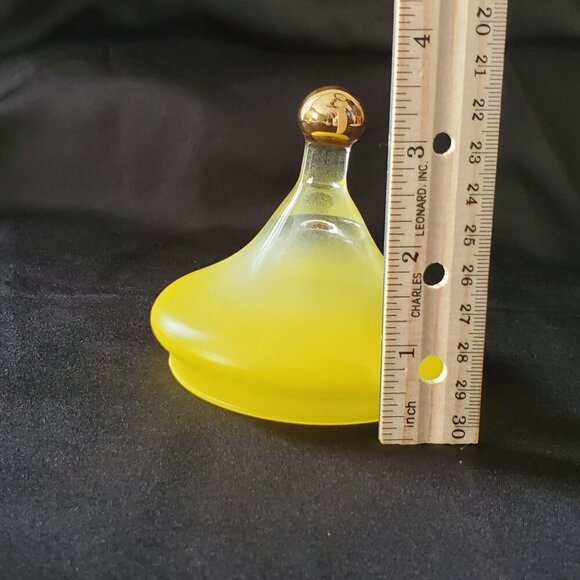 VTG Lemon Yellow Empoli MCM Circus Tent Bonbonniere Apothecary Lidded Jar 8.5" - Picture 6 of 16